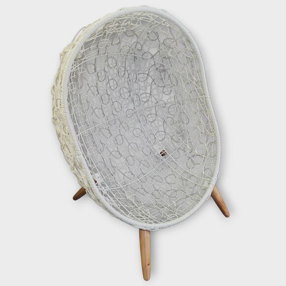 Puppy Pets Small Dogs Rattan Basket Wicker Egg Lounge Chair White Waterproof - Picture 14 of 16